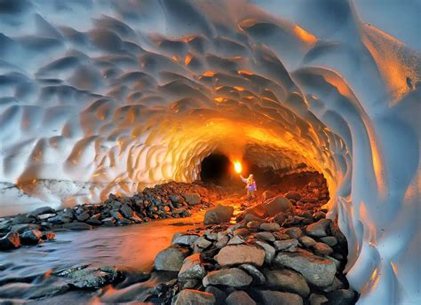 Presenting The Wonder Illuminated Snow Tunnel Russia