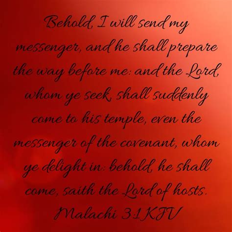 Malachi 3 1 Scripture Verses Bible Lord Of Hosts The Messenger
