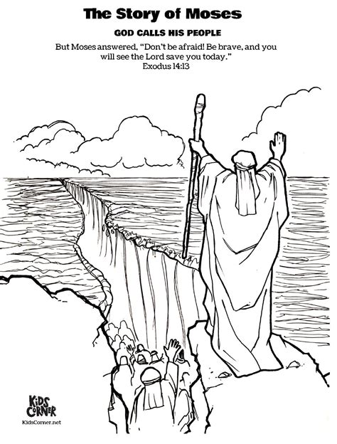Free Bible Coloring Page: The Story of Moses in 2020 | Bible coloring