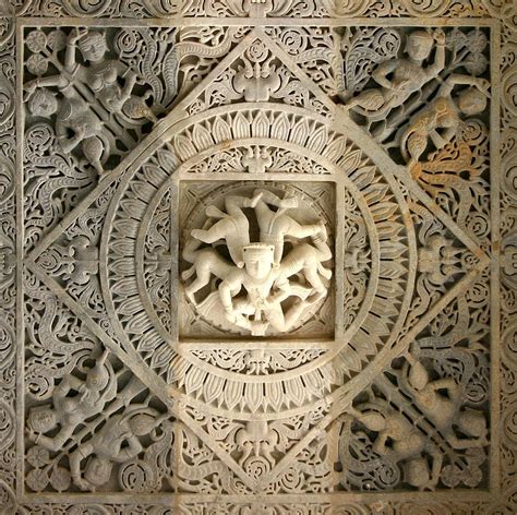 Marble Carving In The Jain Temple Complex Of Ranakpur Rajasthan India