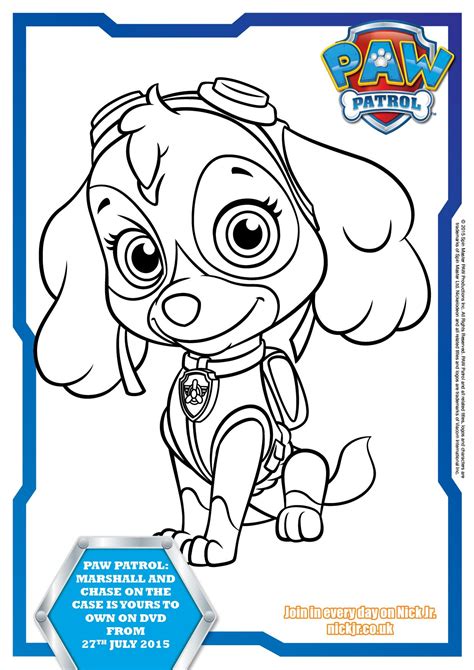 Free paw patrol coloring pages to print and download. Paw Patrol Colouring Pages and Activity Sheets - In The Playroom
