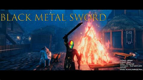 Breaking In The Black Metal Sword Valheim Youtube