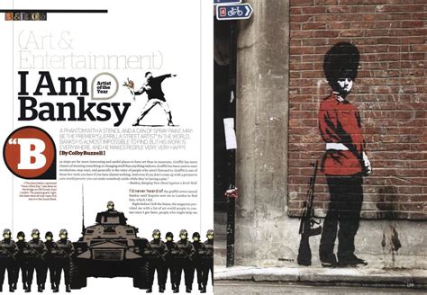 This is originally a piece from the artist 'banksy'. I Am Banksy | Esquire | DECEMBER 2005