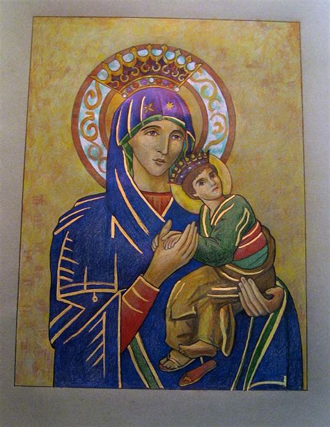 Our Lady Of Perpetual Help Drawing By Patrick Dee Rankin