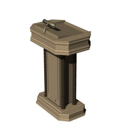 Simple Small Designed Podium 3d Model 3dm Format Thousands Of Free