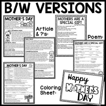 A number of dimensions are addressed: Mother's Day Reading Comprehension Worksheet, Poem, May | TpT