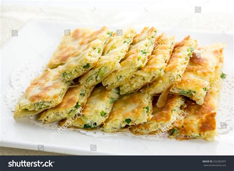 Baked Scallion Pancake China Staple Food Stock Photo 252283297