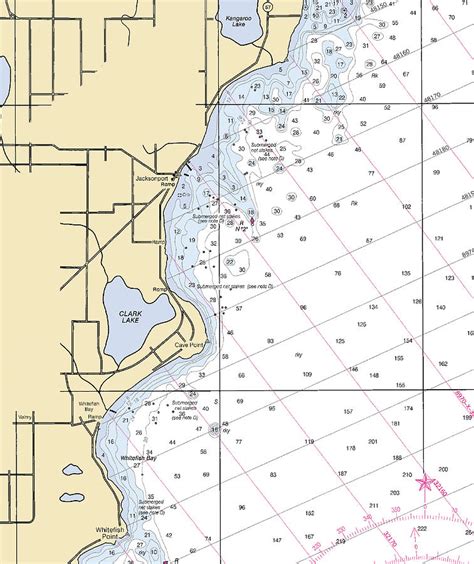 Jacksonport Lake Michigan Nautical Chart Mixed Media By Sea Koast Pixels
