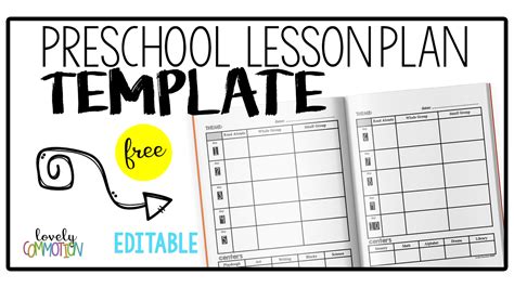 Blank Preschool Lesson Plan Template