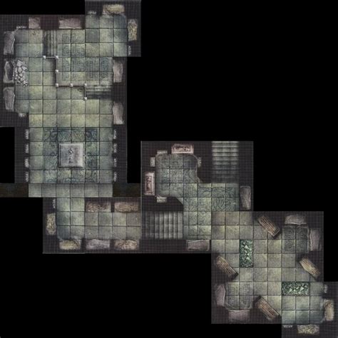 Tombcrypt Battle Map Adventure Map Tabletop Rpg Maps Dungeon Maps