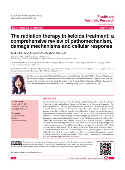 Pdf The Radiation Therapy In Keloids Treatment A Comprehensive