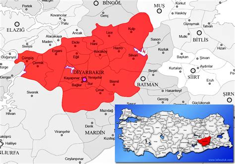 Diyarbakır ın ilçeleri merkez ilçeleri nüfus rakım ve yüz ölçümleri