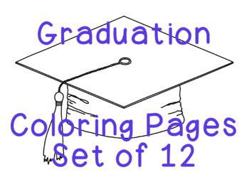 Free printable graduation coloring pages. Graduation Coloring Pages Mortarboard Diploma Balloons ...