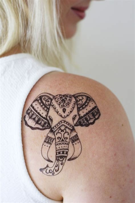 elephant temporary tattoo henna tattoo ideen tätowierungen tattoo elefanten