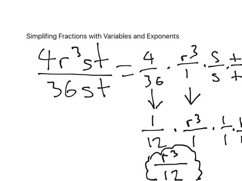 Showme Simplifying Fractions With Variables And Exponents