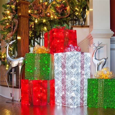 Diy Christmas Decorations 4 Lighted T Boxes