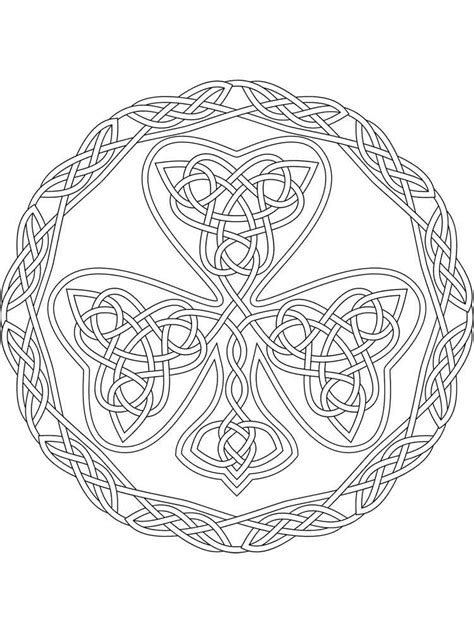 This coloring page printable features a complex celtic style design that is suitable for both children and adults. Celtic Knot coloring pages for adults. Free Printable ...