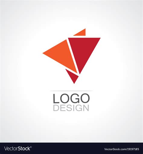 Triangle Shape Abstract Logo Royalty Free Vector Image