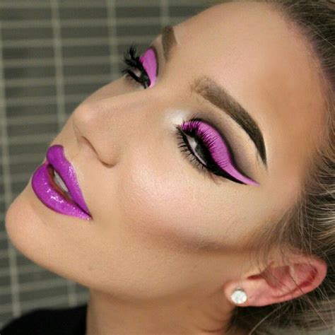 Instagram Stephanielangemakeup Purple Lipstick Blusher Makeup