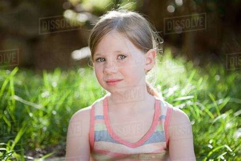 Portrait Of A Girl Outdoors Stock Photo Dissolve