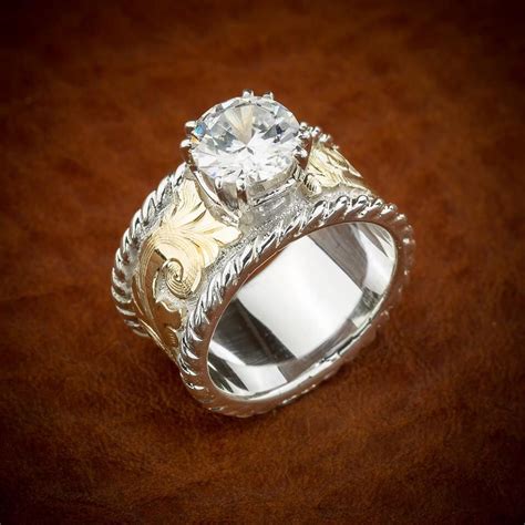 Western Style Diamond Ring Western Engagement Rings Western Wedding