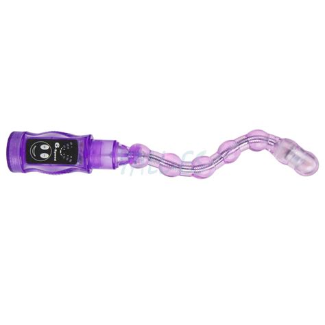 Baile Anal Butt Plug Prostate Vibrator Massager Vibrating Beads Purple