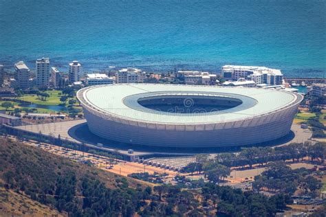 Aerial View Of Cape Town City Stadium At Green Point Stock Photo