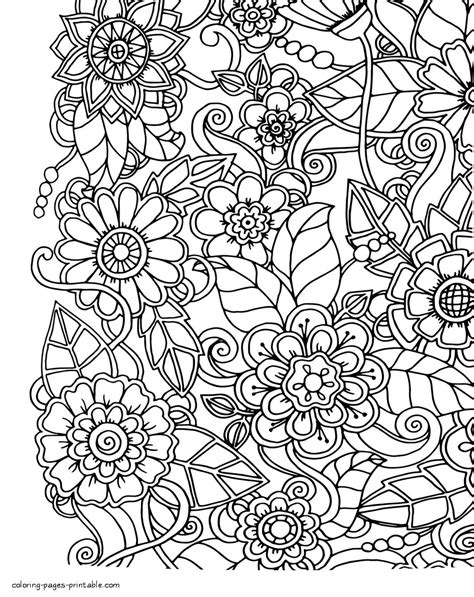 Click on each small picture. Excellent Flower Coloring Pages For Adults || COLORING-PAGES-PRINTABLE.COM