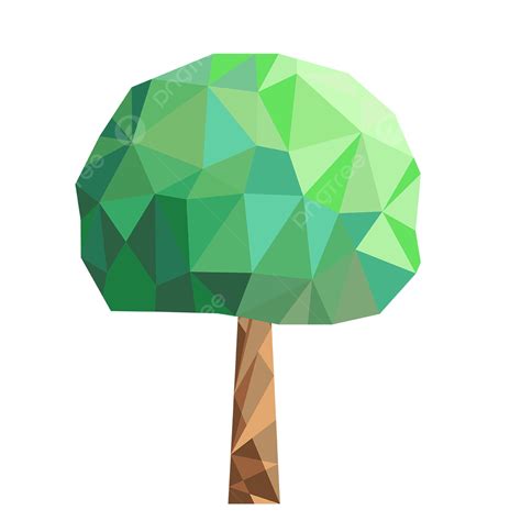 기하학적 스테레오 낮은 폴리 추상 녹색 나무 기하 입체 모으다 Png 일러스트 및 벡터 에 대한 무료 다운로드 Pngtree