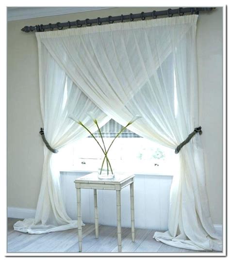50 Best Signature White Double Layer Sheer Curtain Panels