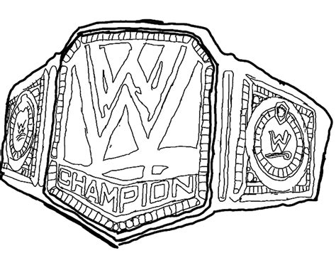Get This Printable wwe coloring pages of belts - 29185