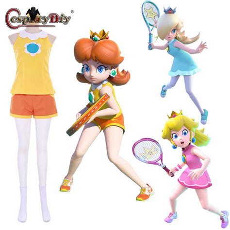 Cosplaydiy Mario Tennis Princess Peach Daisy Rosalina Cosplay Costume