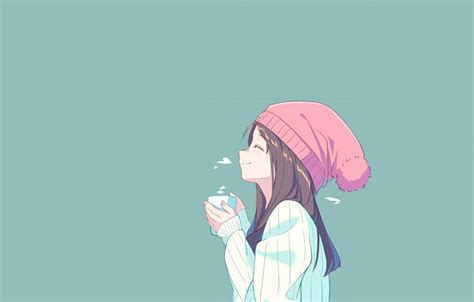 Anime Girl With Coffee Wallpapers Wallpaper Cave