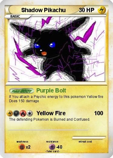 Pokémon Shadow Pikachu 512 512 Purple Bolt My Pokemon Card
