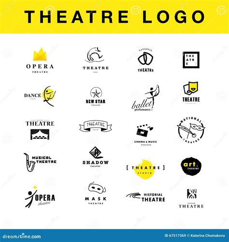 Vector Theatre And Ballet Perfomance Logo Template Design Collection