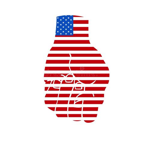 American Flag Fist Stock Vector Illustration Of State 7454725
