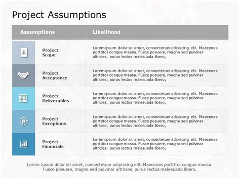 Project Assumptions Powerpoint Template