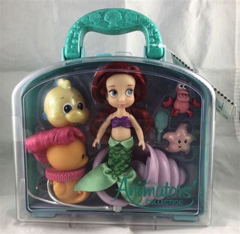 Disney Store Animators Collection Ariel Mermaid Mini Doll Playset