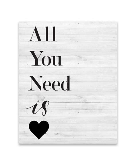 Artissimo Designs All You Need Is Love Lll Printed Canvas Macys