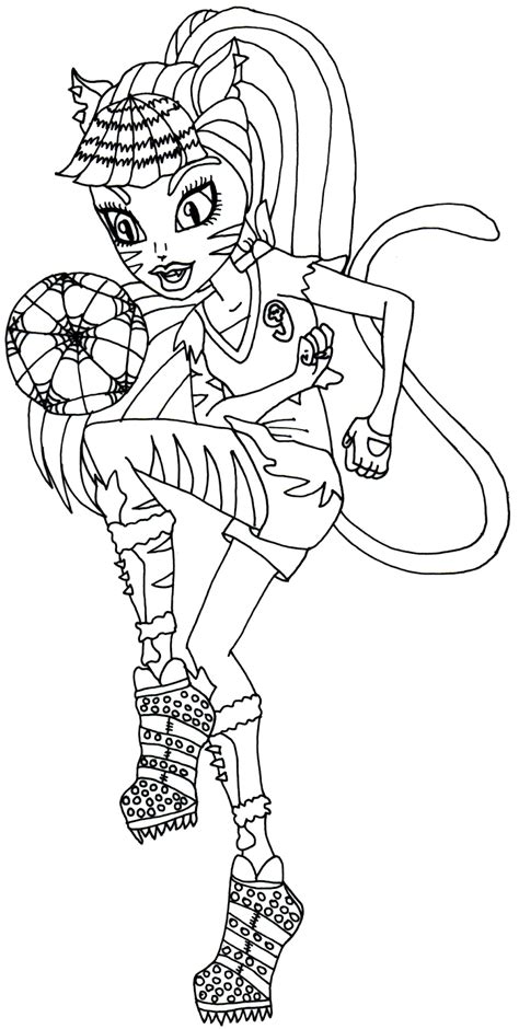 Free Printable Monster High Coloring Pages Toralei Stripe Ghoul Sports