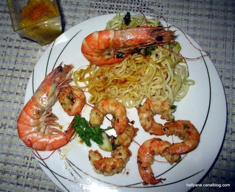 QUEUES DE CREVETTES A LA PROVENÇALE cuisson A LA PLANCHA A GAZ
