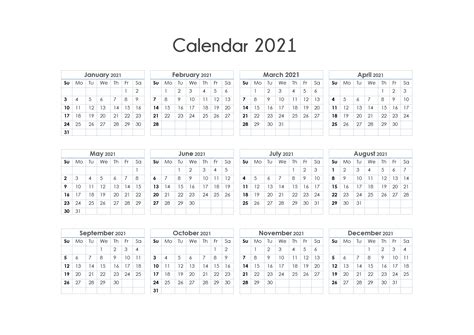Free Printable Calendar Year 2021 Month Calendar Printable