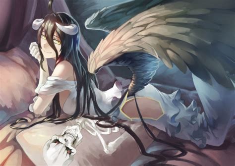 Albedo And Ainz Ooal Gown Overlord Drawn By Azomo Danbooru