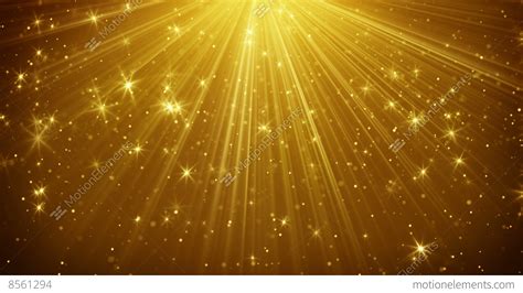 Gold Light Rays And Stars Loopable Background 4k 4096x2304 Stock