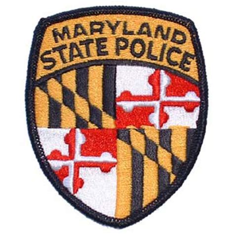 Maryland State Police Embroidered Iron On Patch At Sticker Shoppe