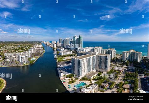 Aerial View Panorama Of Fort Lauderdale Stock Photo Alamy