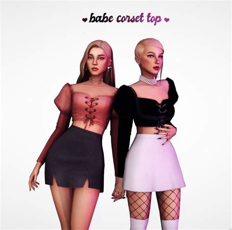 Sims Spice And Everything Nice Arethabee Babe Corset Top Base Game
