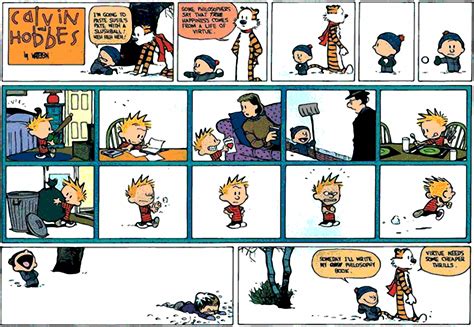 Virtue Needs Some Cheaper Thrills Calvin And Hobbes Comics Calvin
