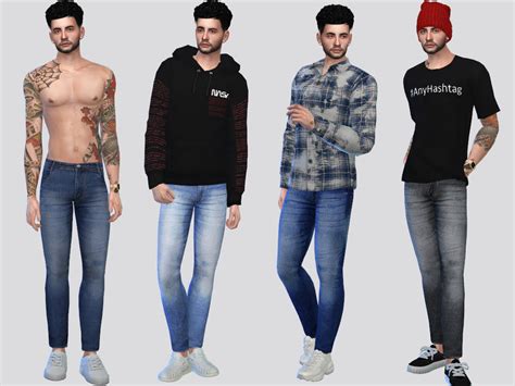 Mclaynesims Zamyr Basic Jeans Sims 4 Male Clothes Sims 4 Clothing