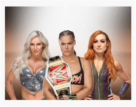 Ronda Rousey Vs Charlotte Flair Vs Becky Lynch Raw Ronda Rousey Wwe Champion Hd Png Download